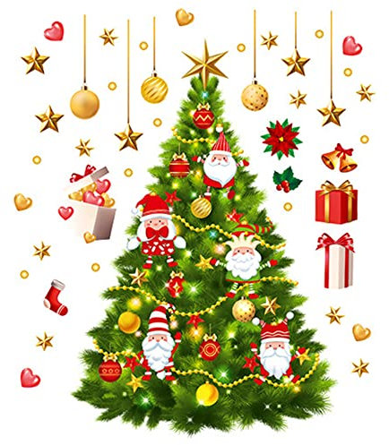 Pegatinas de Pared de árbol de Navidad Ligero, fácil de Pegar y despegar. para galerías de dormitorios de Apartamentos