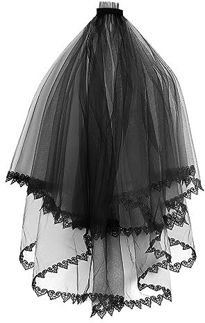 NICEYEA Brautschleier, Schleier kurz Brautschleier Tüll Hochzeit Kurzer Schleier Satinkante Damen Fascinators mit Kamm für Hochzeit Junggesellinnenabschied Party