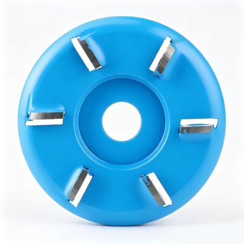Cyrank Wood Carving Disc, 90mm Angle Grinder Wood Carving Disc 6 Teeth Chainsaw Mill Cutter Angle Grinder Chain Saw Disc Tree Stump Remover Grinding Wheel Wood Carving Tools for Angle Grinder