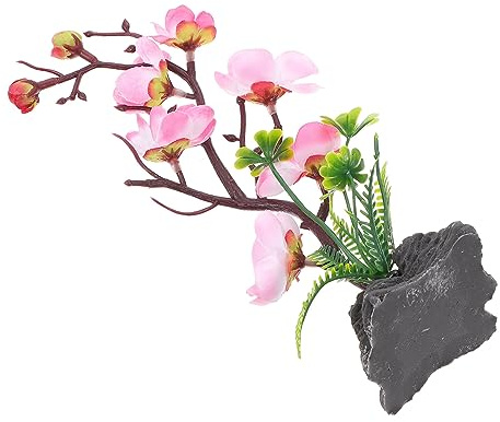 Alipis Kleine Tellerdekoration 1 Stück aus Kunststoff, Rosa, Leicht | Lebensechte Grüne Pflanze, Kreative Sushi Gericht Dekoration, Feine Geschirrverzierung