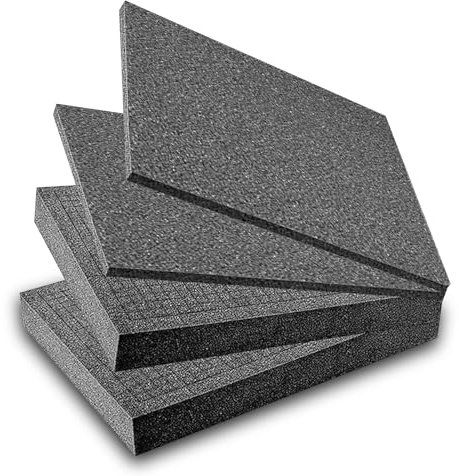 4 Stück Rasterschaumstoff Würfelschaum: 2 Stück 400 x 300 x 50mm & 2 Stück 400 x 300 x 10mm, Werkzeugkoffer Kamerakoffer Schaumstoff Koffereinlage Schaumstoff Werkzeugeinlage Miniaturen Tabletop