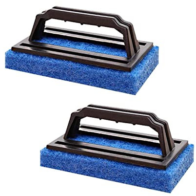 yeenelwboo 2 Pcs Square Large Area Fish Tank Cleaning Brushs Aquarium Fish Tank Cleaning Brushs Glass Algae Scraper Cleaners for Aquarium Kitchen etc