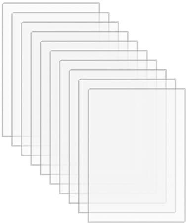 Tiardey 10 pièces Feuilles acryliques Transparentes Feuilles de plexiglas en Plastique Transparent Panneaux acryliques Feuilles pour Remplacement de Verre de Cadre Photo 5x7 Pouces