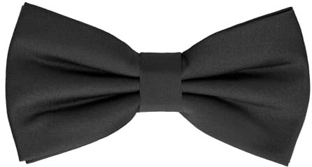Ladeheid Elegante Herren Fliege - Hochwertig, Matt, Verstellbar, Perfekt für Hochzeit, Party, Büro. Ideal für Männer, Frauen, Teenager BMM (12cm x 6cm, Schwarz)