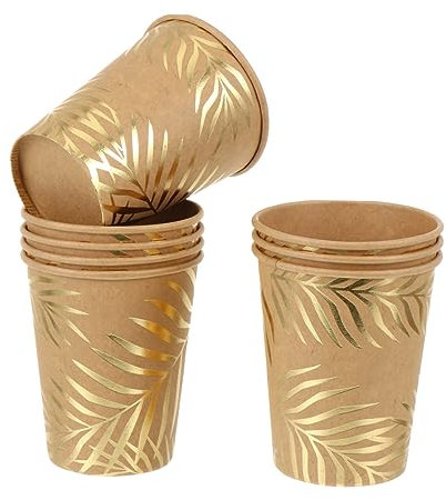 CLISPEED 8 Pièces Bac à Papier Vaisselle De Mariage En Buvant Gobelets Jetables Verres à Boire Colorés Ustensiles De Service Jetables Verres à Jus Tasse D'eau Adulte