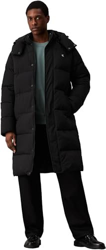 Calvin Klein Manteau Homme Essentials Long Parka avec Capuche, Noir (Ck Black), M