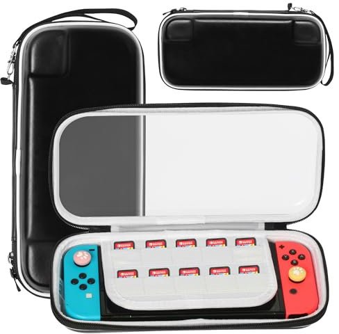 Diruite Custodia per Nintendo Switch/Switch OLED Sacchetto di Stoccaggio,Rigida Cover da Trasporto in EVA con Scomparti e Tasche a Rete Cover per Nintendo Switch/Switch OLED Accessori