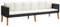 Rantry Gartensofa 3-Sitzer Rattan Sofa mit Auflagen Sofa Lounge Garten Lounge Set Balkonsofa Balkon Couch Sitzbank Gartenbank Sitzgruppe Möbel Gartenmöbel Poly Rattan Schwarz