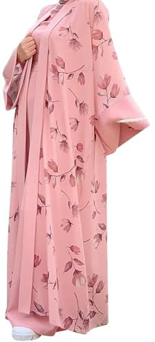 Generic Abaya Muslim Damen mit Kopftuch Damen Gebetskleidung Mit Hijab Rosenkranz, Muslim Kleidung Für Frauen, Türkisch Muslimische Lang Kleider Set, Abaya Jilbab, Islamische Burka, Ramadan A27
