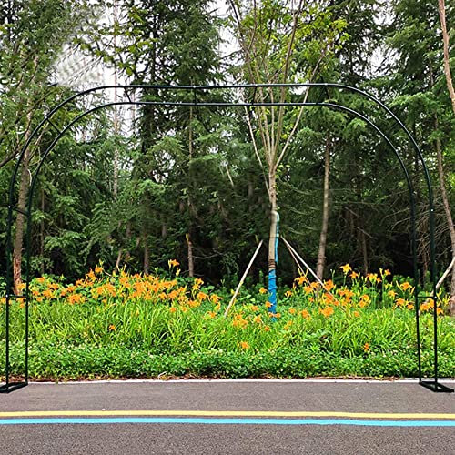 Rosenbogen, Garten-Torbogen Aus Metall, Pergola Rankhilfe Verzinkt Rost, Laubengang Rankgestell Mit Sockel Für Verschiedene Kletterpflanzen, Einfache Montage, 6 Größen,120x220x40CM