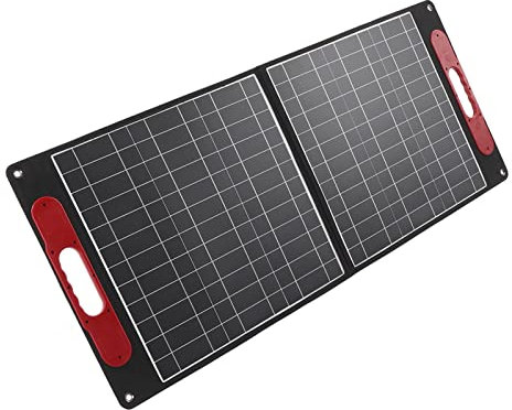 Vomeko Panneau Solaire Portable 100 W 16 V, Kit De Panneau Solaire Pliable Portable, Valise Solaire Avec Béquille Réglable, Pour Camping, Téléphone Portable, Tablette, Camping-car, Remorque, Alimentat