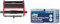 Tork 652108 Wandhalter in Rot Schwarz/Papierrollenhalter & Extra Starke Industrie Papierwischtücher Blau W1/2, Schützen Hände, 2 × 350 Blatt, 130081