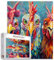 Roosters 1000 Pieces Rustic Chickens Puzzles for Adults Funny Animal Portrait Jigsaw Puzzle for Challenging Family Activity Games Colorful Jigsaw Puzzles for Decorative Gifts