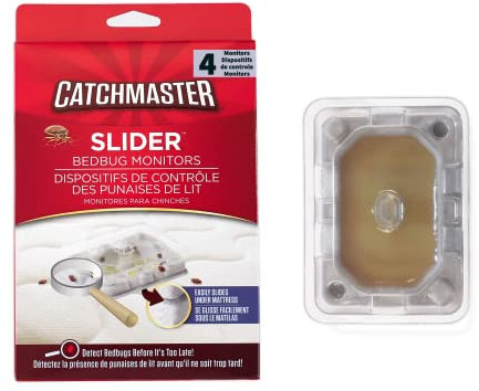 Catchmaster Monitor Biodegradable contra Chinches - Prevención y Remedio Único - 4 Unidades de 7 cm x 5 cm