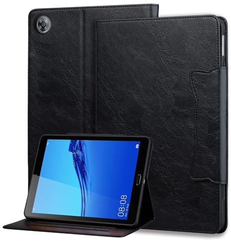 Mldjomid Funda para Tableta Huawei MediaPad M5 /M5 Pro 10.8 Pulgadas 2018 Funda Protectora, Funda de Cuero PU con Ranura para Tarjetas y función de Soporte Flip Case Cover - Negro