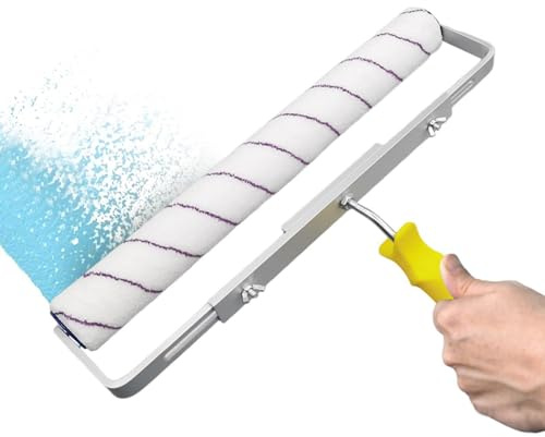 Kit de rodillo de pintura para techo sin goteo, rodillo de pintura de 18 pulgadas | Rodillo de pintura resistente con marco para techos: rodillo de piso, rodillo de pintura ancho y liviano p