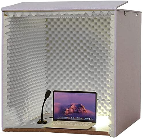 Portable Soundproof Booth, Sound Proof Foam Panels, Vocal Booth, Sound Booth, Sound Dampening, Microphone Soundproofing Acoustic Foam Panel, for Desktop Studio Vocal Audio Music Recording