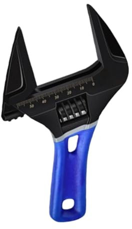 gifyym Adjustable Wrench - Adjustable Spanner Wrench | Wide & Large Adjustable Spanner | Multipurpose Hand Wrench with Large Opening, Wear Resistant Small Wrench for Apartment, Home (45mm-55mm)