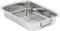 ROYALFORD Roasting Tin with Rack, 30 Cm | Stainless Steel Roasting Pan with Grill for Baking Grilling | Rust-Free Baking Pan for Perfect Roasting | Silver