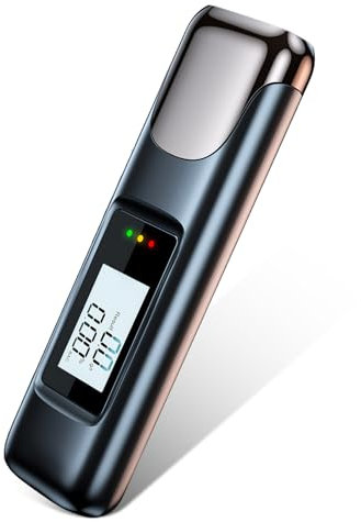 YUFFQOPC Alkoholtester, Alkoholtester Polizeigenau, LCD-Anzeige Aufladbar Promillemessgerät, Tragbarer Atemalkoholtester Mouthpieces unnötig für Persönlichen und Professionellen