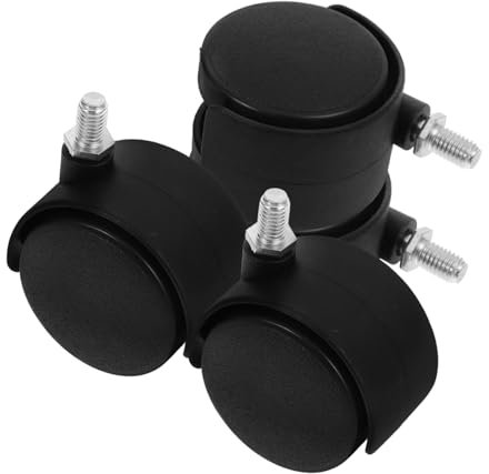 Housoutil 4 Stück Lenkrollen M8-rollen Lenkung Ersatz Universalrad Lenkrad Einstellbar Universal- Bewegen Gebremst Aluminium Austausch Der Laufräder Bremse Stuhlrolle Groß Ziehen Um Black Pp