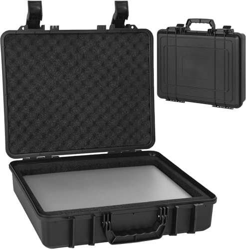 WELIDAY Heavy Duty Laptop Hard Case for 15.6 Laptops & Accessories | Dustproof & Shockproof Laptop Storage Case with 2 Pull & Pluck Foam Layer for 14-15.6 Laptop