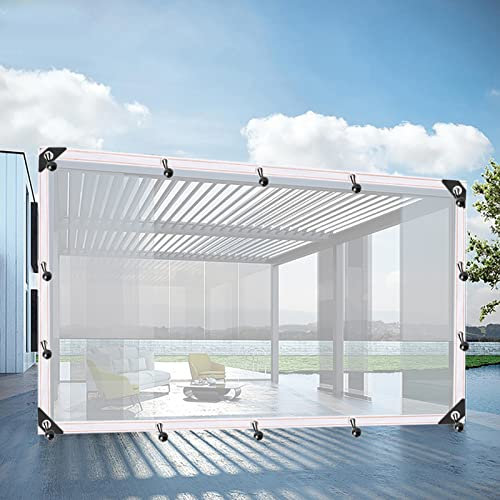 VagxTbs Bache pour Serre Résistant À l'usure et Durable Bache pour Pergola Crème Solaire et Imperméable avec Anneau de Verrouillage pour Balcons, Serres (1mx1m)