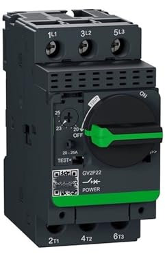 NIKOIDIC Disjoncteur Moteur magnéto-Thermique GV2P32, Protecteur Moteur GV2P21, GV2P22/P20/P16(GV2-P16)