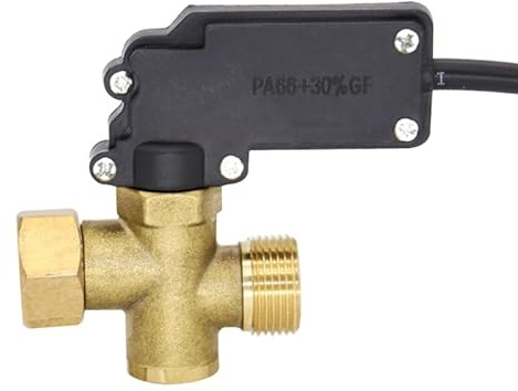 Lodoot Presión de agua para lavadora 55/58, color negro, latón dorado y plástico