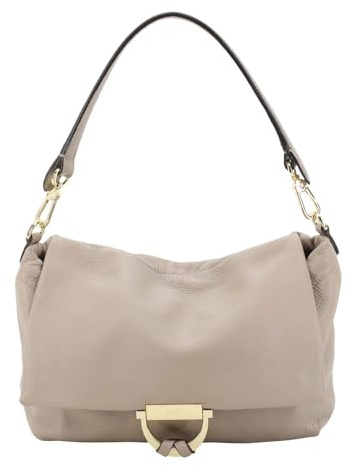 Abro Leder Schultertasche Leather Dalia Shoulder Bag Temi Siena taupe