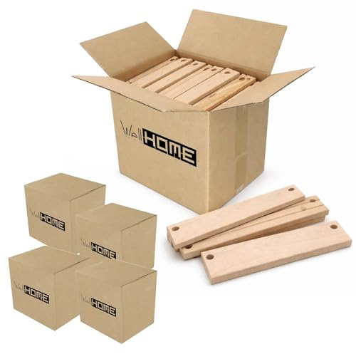 Set de 5 Cajas de Leña de Haya 75Kg (5 x 15Kg) Madera Seca Natural en Piezas mecanizadas y lijadas - para chimeneas, Barbacoas y Hornos