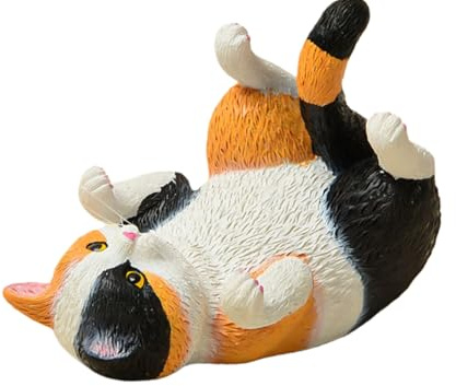 CAZSTYK Figurine multifonctionnelle en résine artisanale, support de téléphone, tablette, décoration de bureau moderne, accessoire de voyage, figurine de chat, support de téléphone, décors