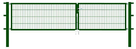 Alberts 648251 Doppeltor Flexo mit Zubehör | verschiedene Breiten und Höhen | grün | Breite 350 cm | Höhe 80 cm