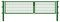 Alberts 648251 Doppeltor Flexo mit Zubehör | verschiedene Breiten und Höhen | grün | Breite 350 cm | Höhe 80 cm