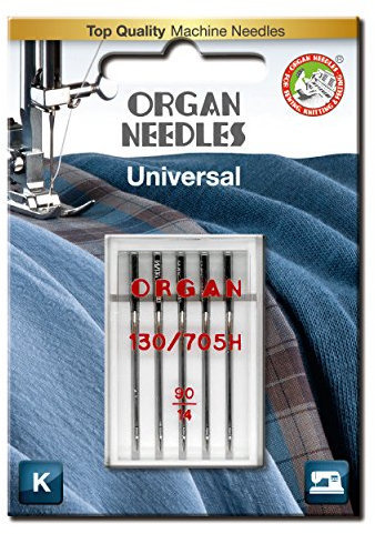 Organ Needles 5105090BL Maschinennadeln, Silber, 90/14 Größe, 5