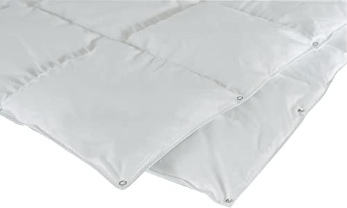 Erwin Müller Ganzjahresbett, Vier-Jahreszeiten-Bett-Decke 100% Daunen Toronto - Zwei Kassettendecken mit Druckknöpfen, Variable Wärmestufe, trocknergeeignet - weiß Größe 155x220 cm