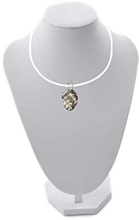 Giftsforall FT81 Halskette mit Tannenzapfen, 1,6 x 1,8 cm, aus englischem Zinn, an 45,7 cm weißer Kordel