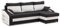 Sofini Ecksofa Hewlet mit Regal und Schlaffunktion! Best ECKSOFA! Eckcouch mit Bettkasten! (Haiti 17+ Haiti 0- Regal Links)