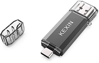 KEXIN USB Stick 64GB OTG Speicherstick 2-in-1 USB C Stick Flash Drive USB 3.0 Memory Stick Pen Drive USB Flash Laufwerk für USB C Handy PC Laptop Notebook Silber
