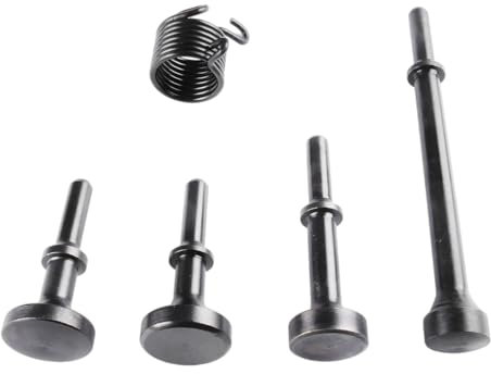 5-teiliges Drucklufthammer-Bits-Set, 0,401 Schaft, zum Glätten, pneumatischer Hammer und pneumatischer Meißel-Bits, Werkzeug-Set, verlängerte Länge, Hammerwerkzeug mit Feder.