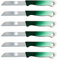 Solingen Juego de 6 cuchillos (verde y blanco)