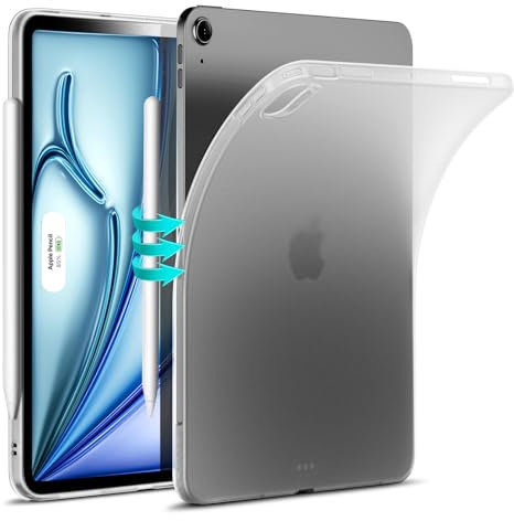 ESR Back Case for iPad Air 11 Inch M3 2025/M2 2024, iPad Air 6th/5th/4th Gen(2022/2020), Slim&Light, Yellowing Resistant, Transparent Back Cover, Supports Pencil Pro&USB-C, Zero Series, Frosted White