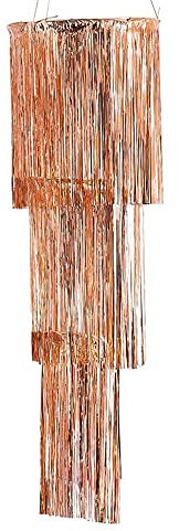 Ginger Ray- Décoration de Plafond, Rose Gold Foil Fringe Chandelier