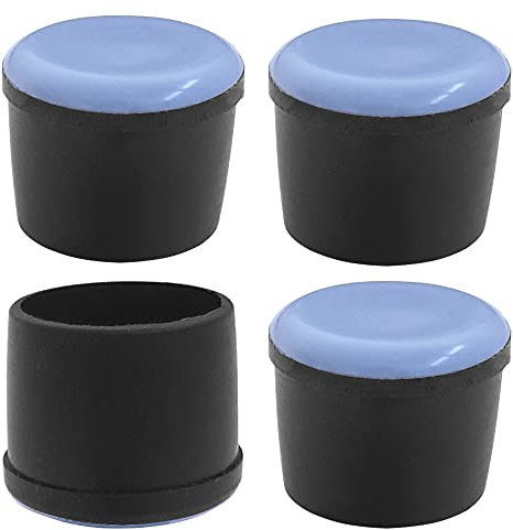 cyclingcolors 4X Embout de Tube Bouchon Rond Enveloppant Teflon Pied Chaise Meuble Table Noir (12mm)
