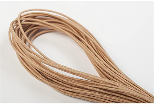 Jajasio Elastische Kordeln/Hutgummi 1mm dick in 19 Farben 02 / beige 10 m