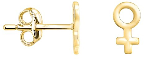 SOFIA MILANI - Damen Ohrringe 925 Silber - vergoldet/golden - Venus Weiblichkeits Symbol Ohrstecker - E1463