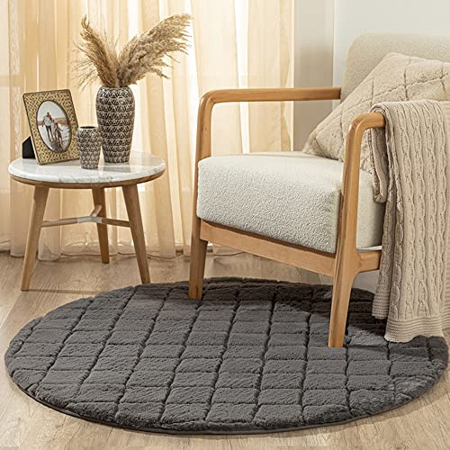 English Home Washable Area Rugs, Runner Rug with Non Slip Backing, Stain Resistant, Foldable, Boho Machine Washable Carpet Mat for Kitchen, Bathroom, Bedroom or Living Room, 120cm, Anthracite
