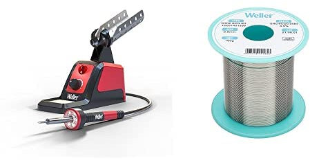 Weller WLSK3023G 5 to 30 Variable Wattage Precision Grip Soldering Iron Station with WSW SCN M1 (T0051401399) Lead Free Solder Wire, Ø 0.8mm, Alloy Sn99.3Cu0.6Ni0.05, Flux Content 3.5%, 100g