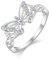 FJ Schmetterling Ring Damen 925 Sterling Silber Keltischer Knoten Ring mit Zirkonia Schmetterling Schmuck Geschenke für Frauen (Größe 54)