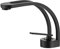 SHUNLI Rubinetto per il bagno Design creativo moderno, rubinetto per lavabo da bagno nero opaco, rubinetto miscelatore monoforo con una maniglia, in ottone massiccio